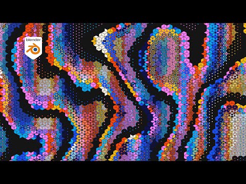 Видео: Абстрактный геометрический паттерн | Анимация | Урок Geometry nodes