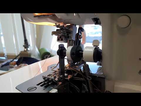 Видео: Заправка коверлока JUKI PE 1500 на оверлок часть 2