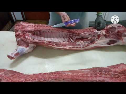 Видео: Нож Р 18 тест на мясе.Часть 2.