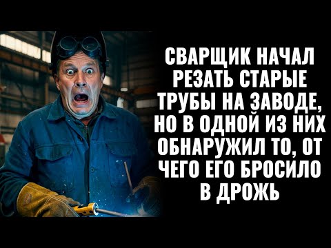 Видео: Сварщик резал старые трубы на заводе, но в одной из них обнаружил то, от чего его бросило в дрожь