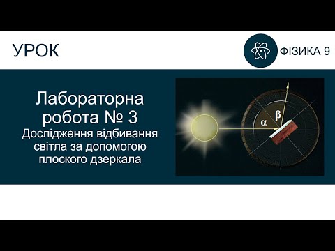 Видео: Лабораторна робота №3. Дослідження відбивання світла за допомогою плоского дзеркала. Фізика 9 клас