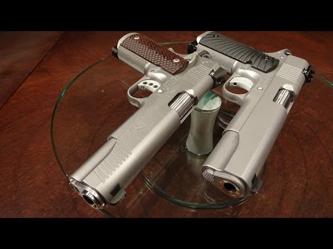 Видео: 1911 - Springfield TRP vs Dan Wesson Valor - ТРП против Валор - сравнение