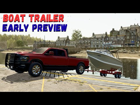Видео: Предварительный вид лодочного прицепа от ROUGHNECK | Farming Simulator 25