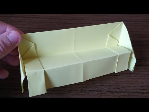 Видео: Оригами мебель как сделать диван из бумаги