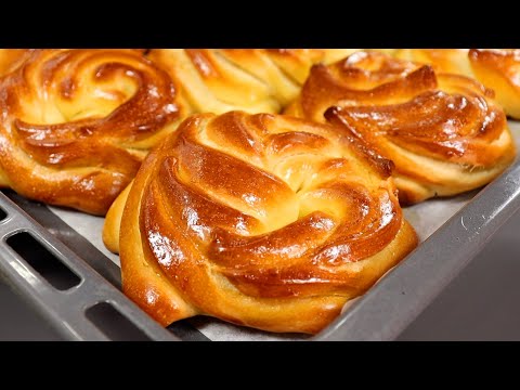 Видео: Пуховые БУЛОЧКИ "Розочки" Как приготовить нежное, воздушное тесто и как красиво формовать из теста