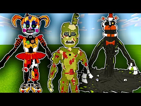 Видео: НОВЫЕ АНИМАТРОНИКИ ФНАФ МАЙНКРАФТ СКРАПТРАП fnaf minecraft майнкрафт