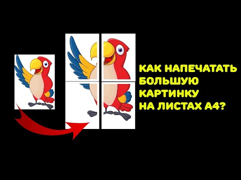 Видео: Как распечатать большую картинку на листах формата A4?