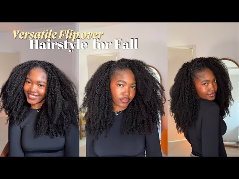 Видео: Бесшовная вязка крючком на волосах 4с - Идеальный защитный стиль для осени.