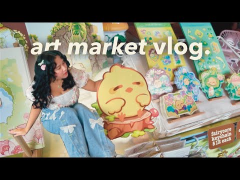Видео: видеоблог об арт-рынке 🌼🌷 работаю за столиком на Art Riot с моей сестрой ೃ࿔*:･