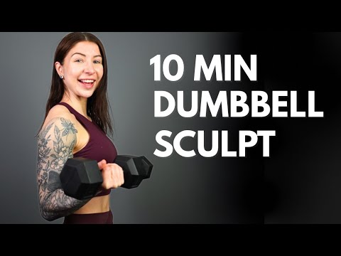 Видео: 10-минутная тренировка с гантелями на всё тело — моделируем и укрепляем (без прыжков)