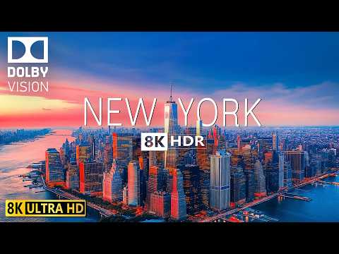 Видео: НЬЮ-ЙОРК ВИДЕО 8K HDR 60 кадров в секунду DOLBY VISION С МЯГКОЙ ФОРТЕПИАННОЙ МУЗЫКОЙ