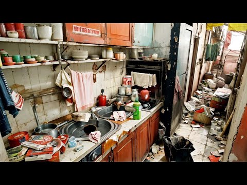 Видео: Уборка дома мужчины, страдающего депрессией ~ спасение кошки-матери вместе с ее котятами💞