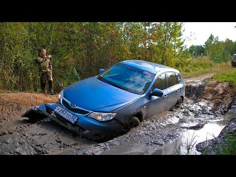 Видео: Настоящий ПСИХ на SUBARU Impreza против НИВЫ на 35 и УАЗ на бездорожье