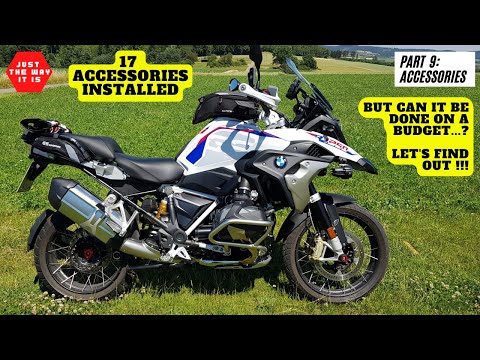 Видео: EP:9A BMW R1250GS Аксессуары и улучшения, наклейки, защита от столкновений. 17 бюджетных аксессуа...