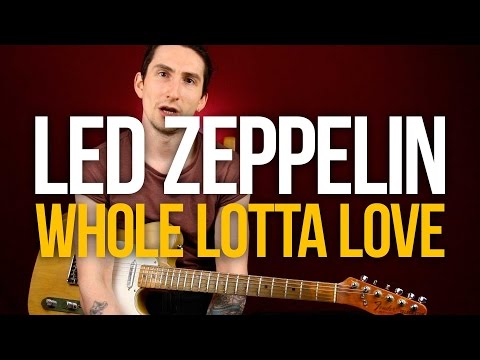 Видео: Как играть на гитаре Led Zeppelin Whole Lotta Love - Уроки игры на гитаре Первый Лад