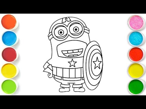 Видео: MINION Рисование, раскрашивание и раскрашивание для детей и малышей_ Детское творчество