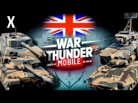 Видео: Обзор взвода Британии на 10 ранге в War Thunder Mobile (Challenger Mk.2, TTD, Desert Warrior, ZA-35)