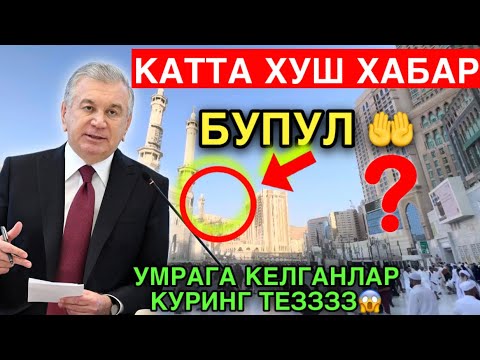 Видео: ХУШ ХАБАР УМРАГА КЕЛМОКЧИЛАР БЕПУЛ БЕРИЛАДИ УМРА САФАРИ НАРХЛАР УМРА ЗИЁРАТИ УМ.2025