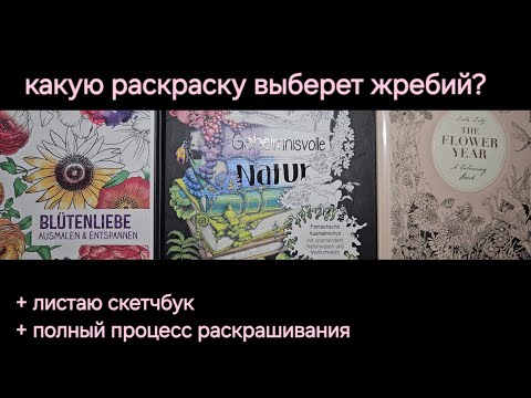 Видео: Speedcoloring - Жребий, процесс раскрашивания, листаю скетчбук