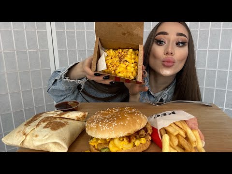 Видео: Мукбанг/ Mac N Cheese🧀 Бургер🍔/Болтаем обо всем♥️