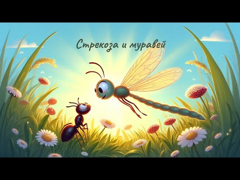 Видео: «Стрекоза и Муравей 🐜🎶» — басня Ивана Крылова | Мультяшная история с юмором»
