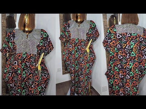 Видео: Узнайте, как сделать эту красивую роскошную шапку-капюшон в стиле анкара со стразами.