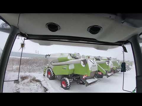 Видео: Пополнение. Перегоняем комбайн CLAAS MEGA 370. Заводим К-700а с буксира.