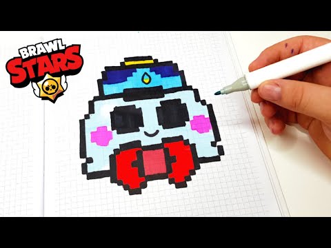 Видео: ЛУ из ИГРЫ BRAWL STARS РИСУНКИ ПО КЛЕТОЧКАМ - PIXEL ART LOU