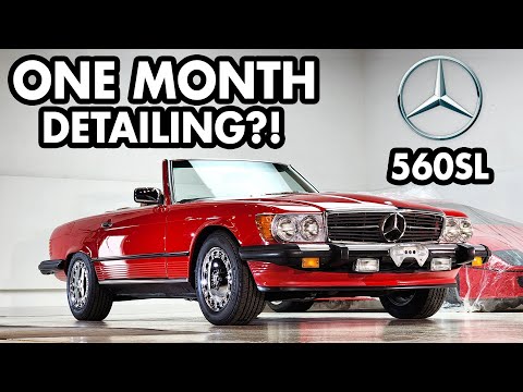 Видео: Классический Mercedes 560SL R107 // Месяц реставрации и детализации