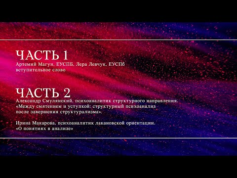Видео: Конференция «Эпистемологические и онтологические основания психоанализа» // Первая и вторая части