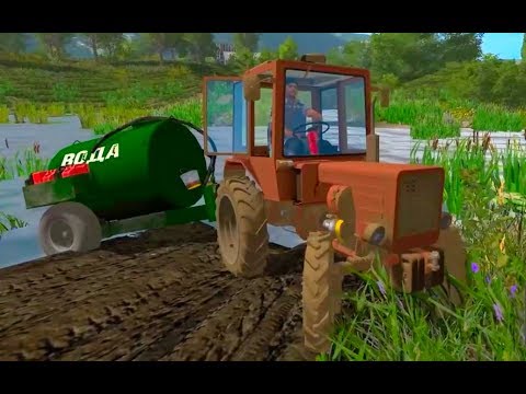 Видео: Farming Simulator 2017.КОЛХОЗ ИМ. МИЧУРИНА. Трактор Владимирец Т-30.  Бочка