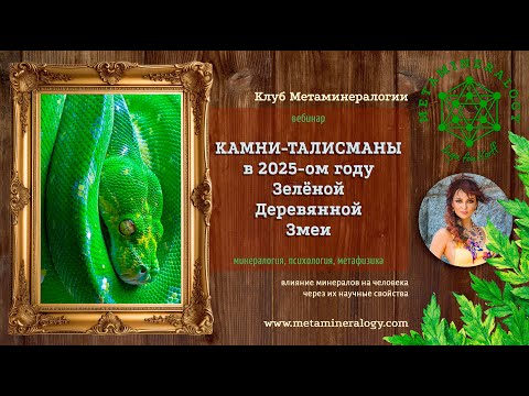 Видео: Камни-Талисманы в 2025-ого году Зелёной Деревянной Змеи