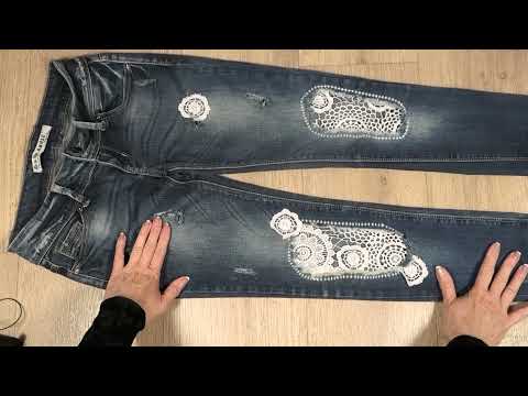 Видео: Меняем дизайн на джинсах | Вторая жизнь старых вещей