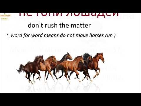 Видео: № 60  Русские идиомы: не гони лошадей, сделать из мухи слона и другие.