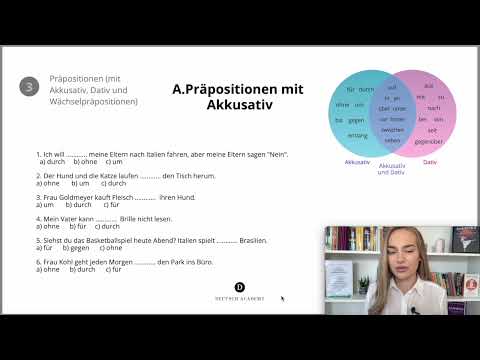 Видео: Предлози с АКУЗАТИВ и предлози с ДАТИВ в НЕМСКИЯ език 🇩🇪 Präpositionen mit Akkusativ und Dativ A1-A2