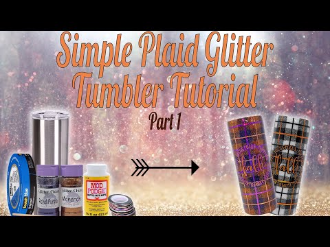 Видео: Мастер-класс по изготовлению простого блестящего стакана в клетку — Часть 1