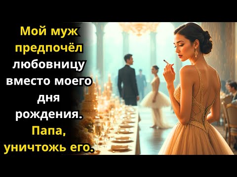 Видео: Мой муж предпочёл любовницу вместо моего дня рождения. Папа, уничтожь его.