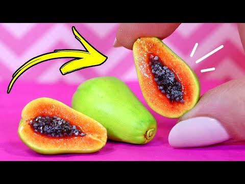 Видео: 🌟 МИНИ ПАПАЙЯ ❤️ ИДЕИ ЕДЫ DIY! Полимерная глина Мастер класс ❤️ Анна Оськина
