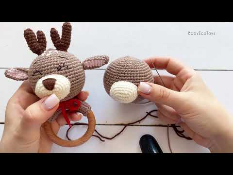 Видео: Как вышить носик оленёнку / How to embroider the nose for the reindeer