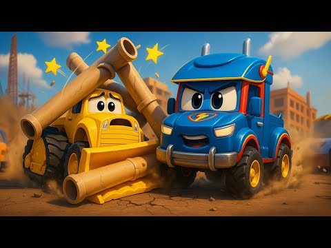 Видео: Помощ Суперкамион! Булдозерът се заклещи