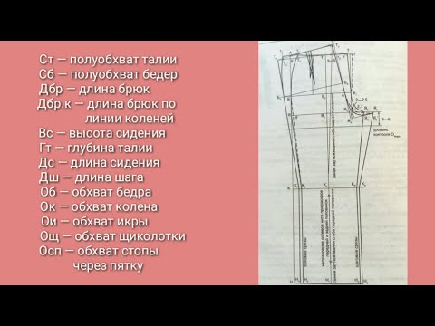 Видео: Какие мерки снимаем для построения чертежей женских брюк.