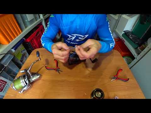 Видео: Фиксация шнура на шпуле с круглой клипсой