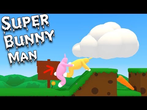 Видео: Веселая игрушка! Попробуй не засмеяться Super Bunny Man! Кооператив