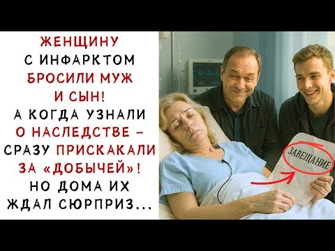 Видео: Женщину с инфарктом БРОСИЛИ МУЖ И СЫН, но вернулись за наследством — зря! ИСТОРИИ ИЗ ЖИЗНИ