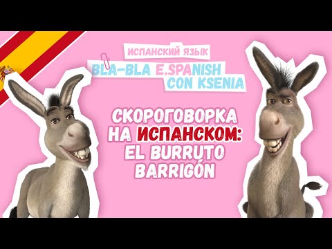 Видео: Скороговорка на испанском "El burrito barrigón". Тренируй испанское произношение!