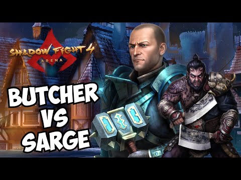 Видео: МЯСНИК ПРОТИВ СЕРЖАНТА, АРОМАТ РОЗЫ - Shadow Fight 4: Arena