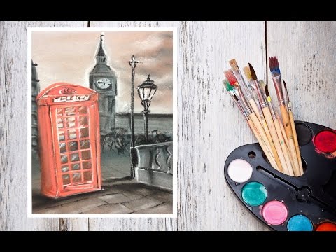 Видео: Видео урок Рисуем Пастелью Серый Лондон! #Dari_Art