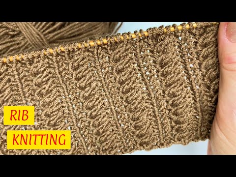 Видео: Эта ФИГУРНАЯ резинка спицами красивее ЛЮБОГО узора! Rib Knitting