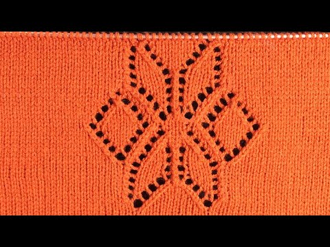 Видео: Ажурный цветок / Вязание спицами.