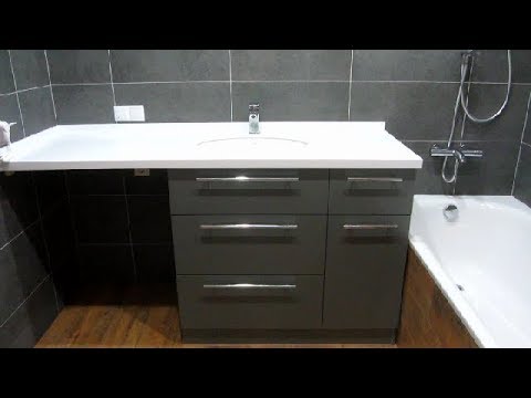 Видео: Часть-17 Какой должна быть мебель для ванной.Тумба+раковина VoLLe+столешница из акрилового камня.